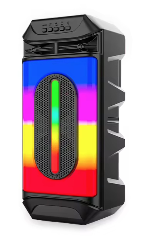 Boxa portabila ZQS 4252 cu leduri RGB BLUETOOTH USB radio FM incarcare solara